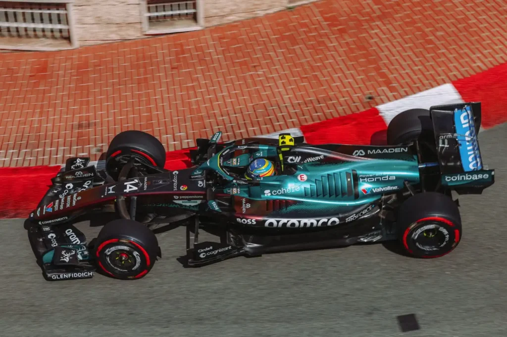 Alonso durante el GP de Mónaco